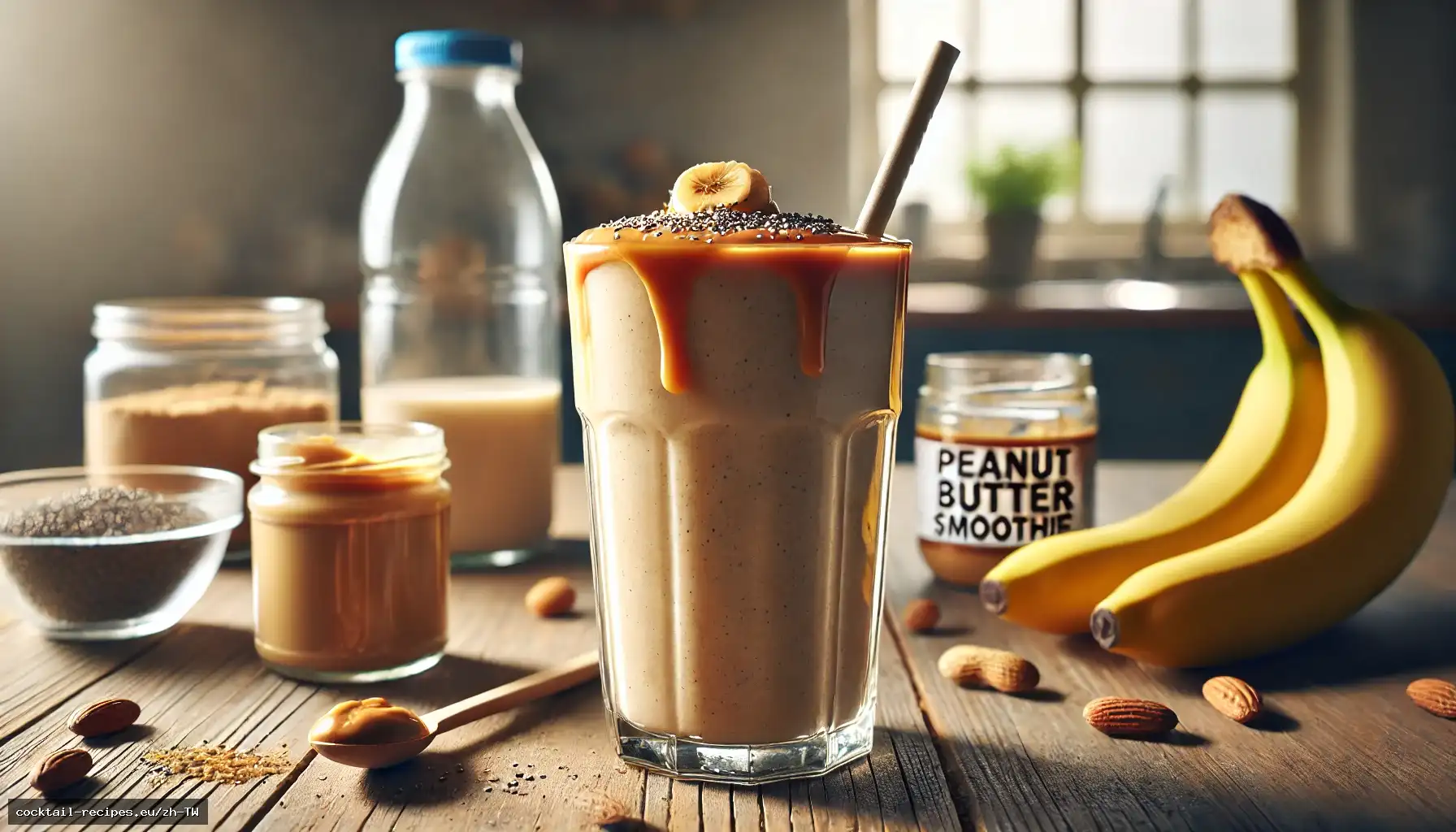 花生醬高蛋白果昔