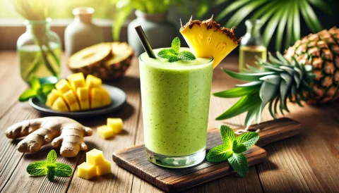 Pineapple Cucumber Ginger Smoothie