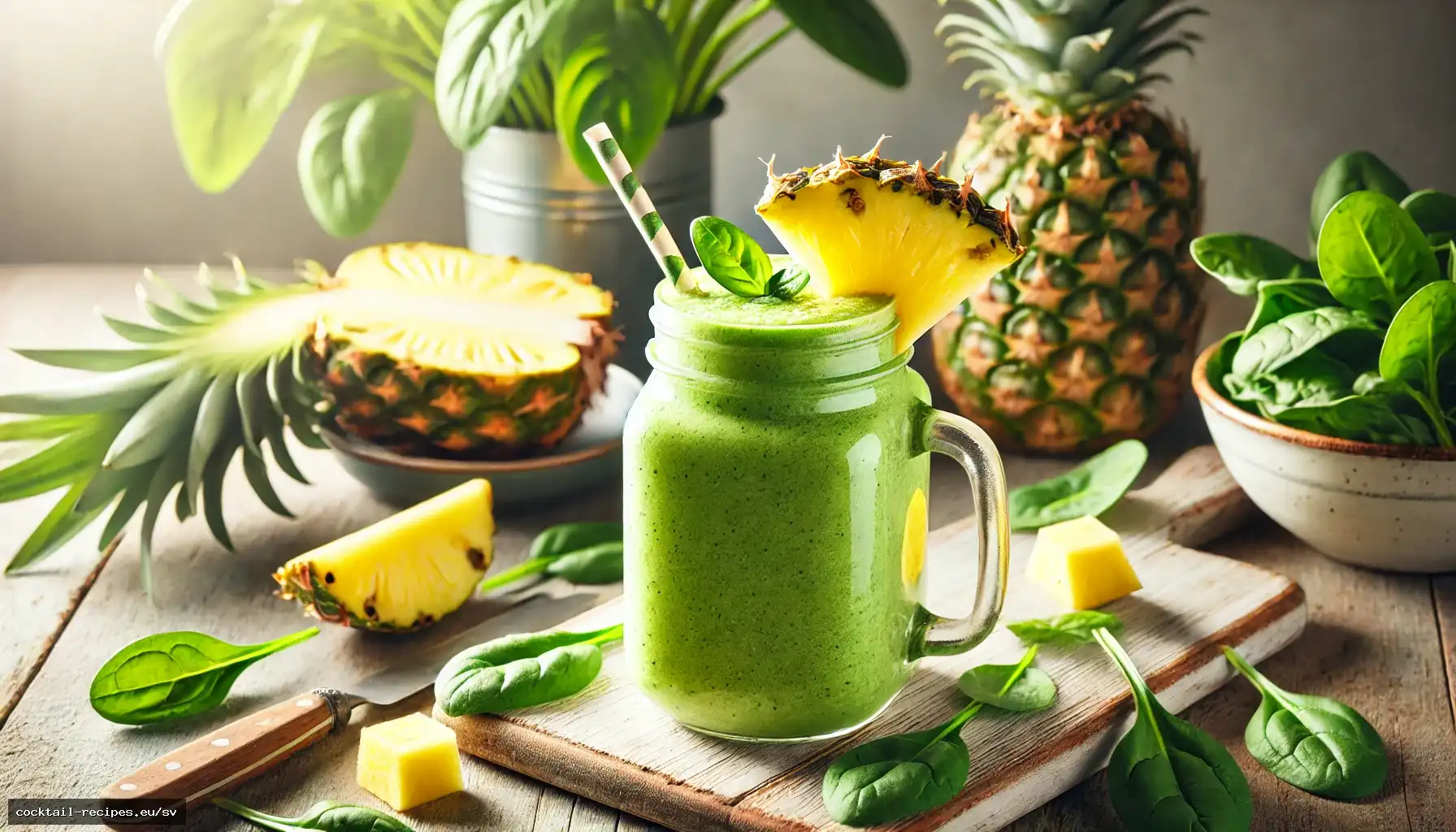 Ananas- och spenatsmoothie