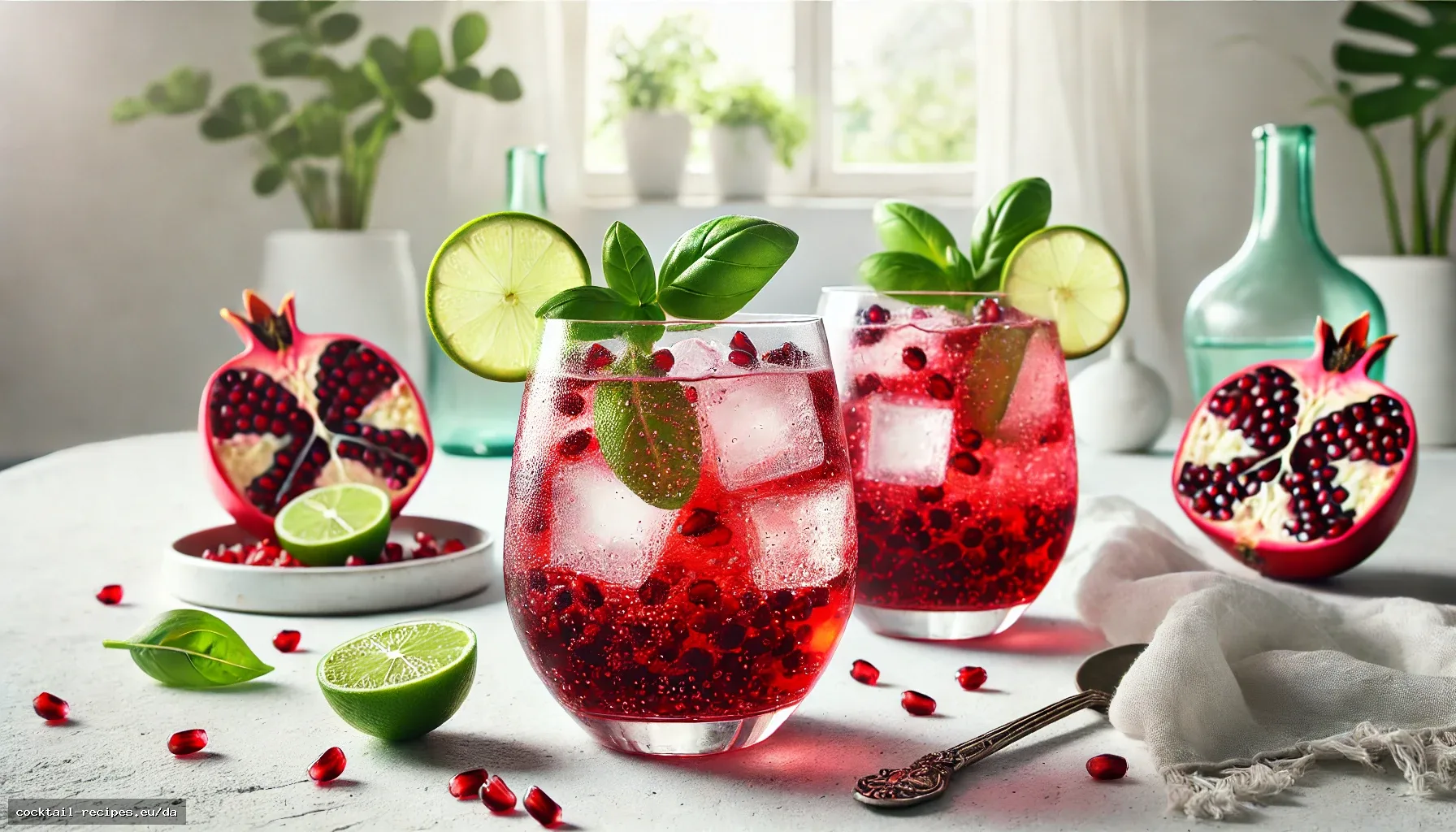 Pomegranate Basil Spritzer