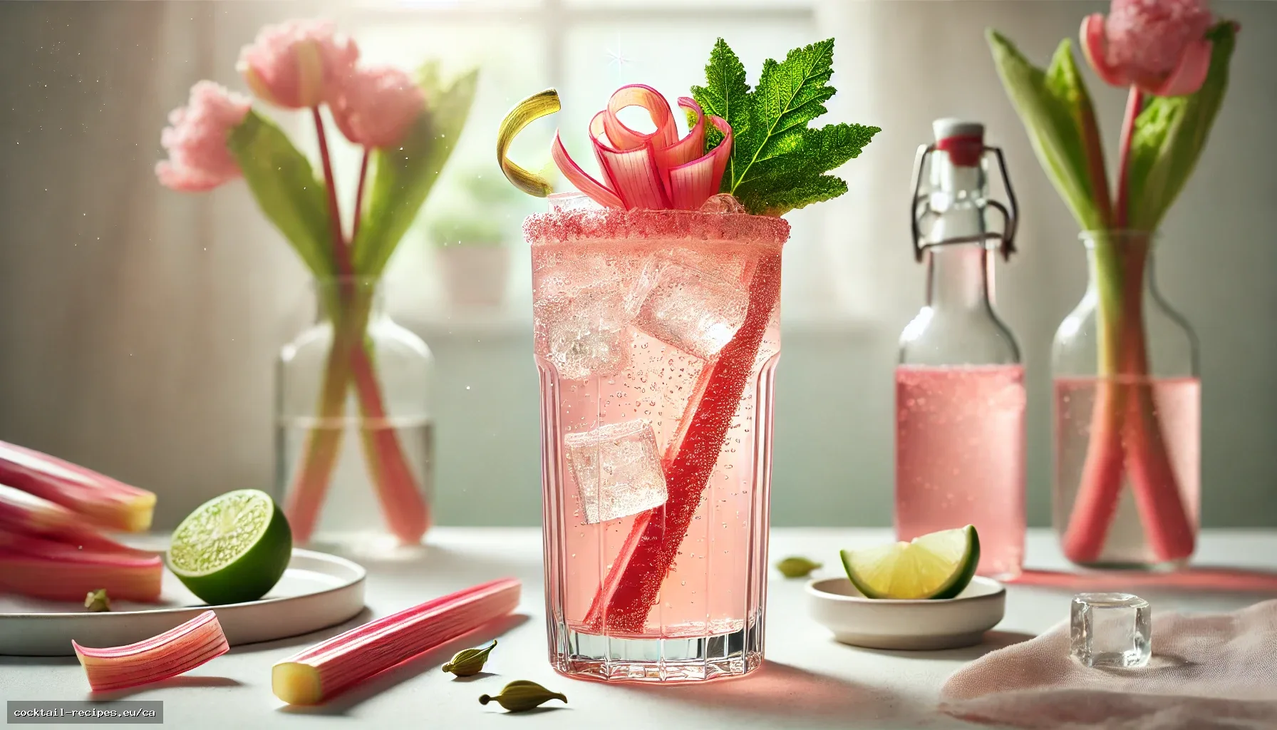 Rhubarb Cardamom Fizz