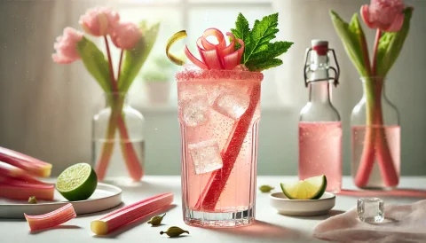 Rhubarb Cardamom Fizz