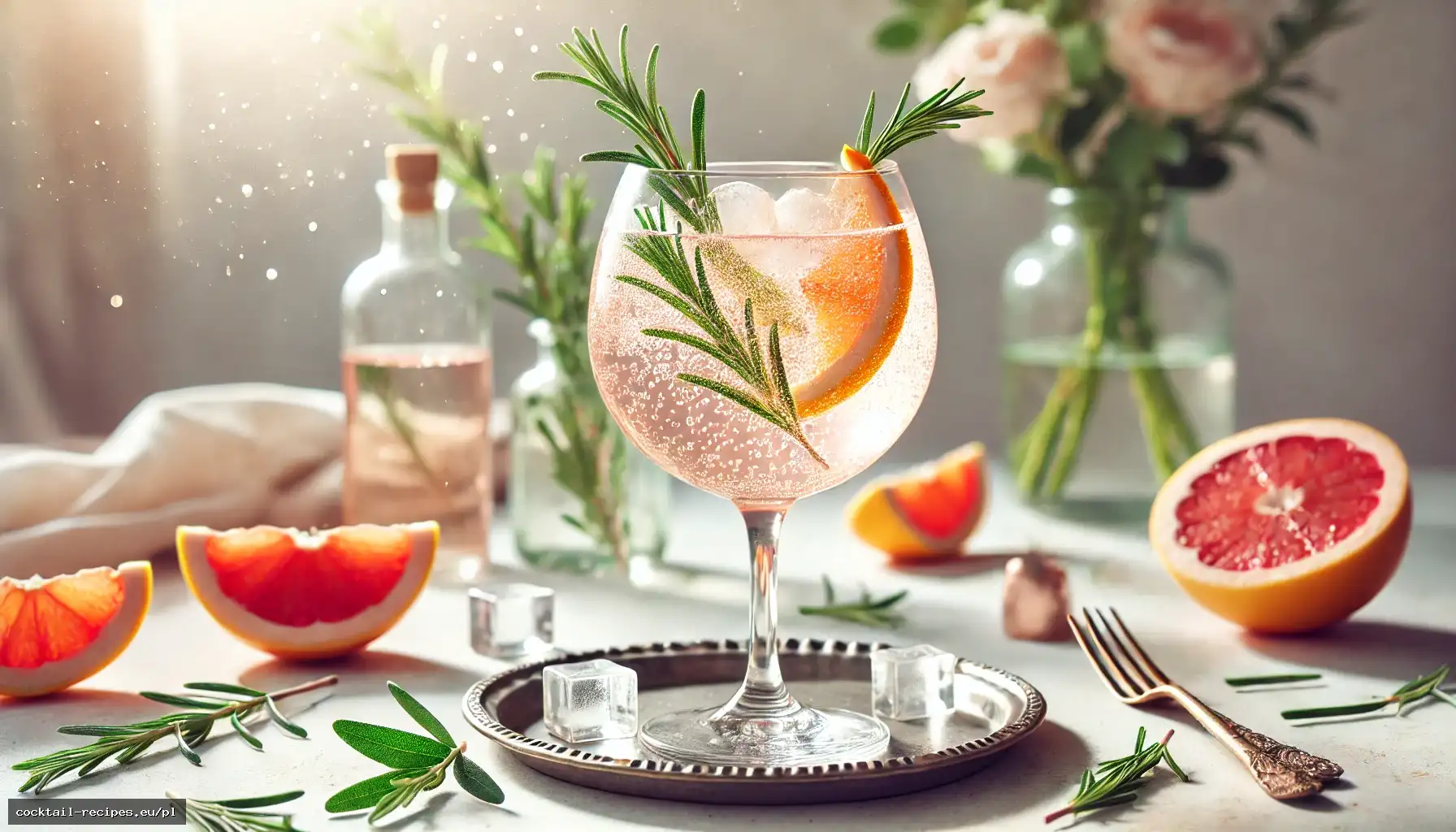 Rozmarynowo-cytrusowy spritzer z kwiatem czarnego bzu