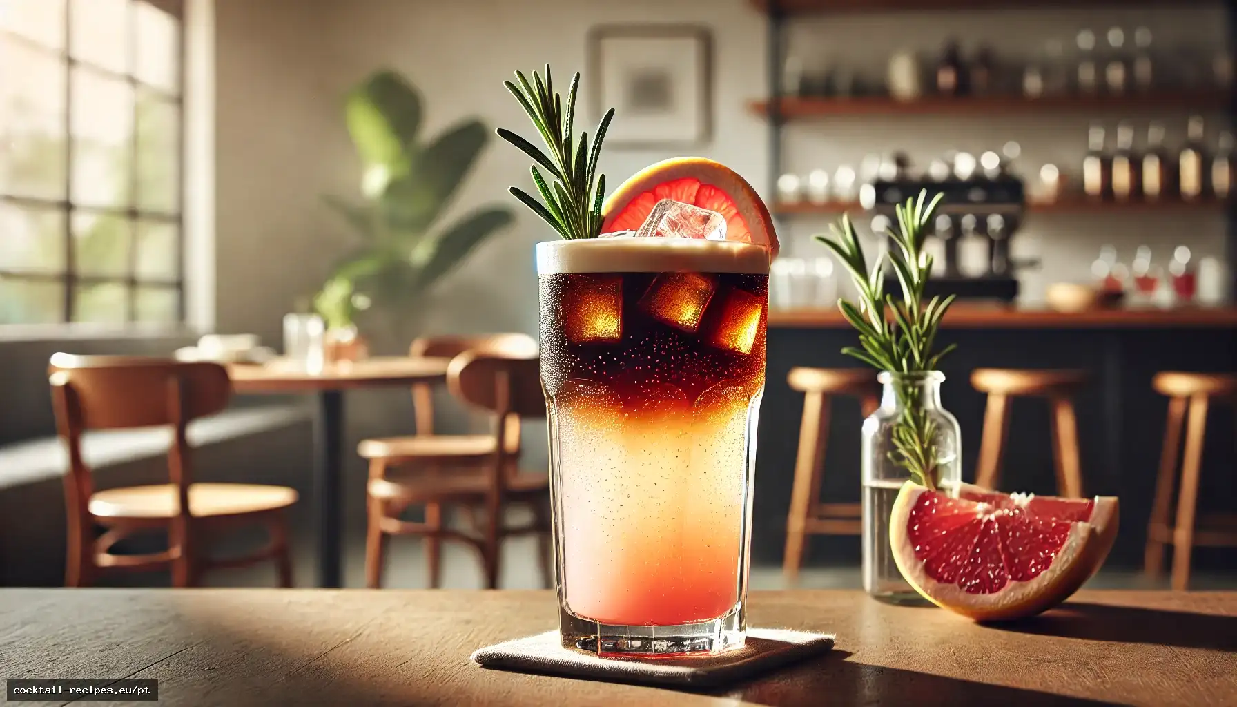 Spritzer de Cold Brew com Toranja e Alecrim