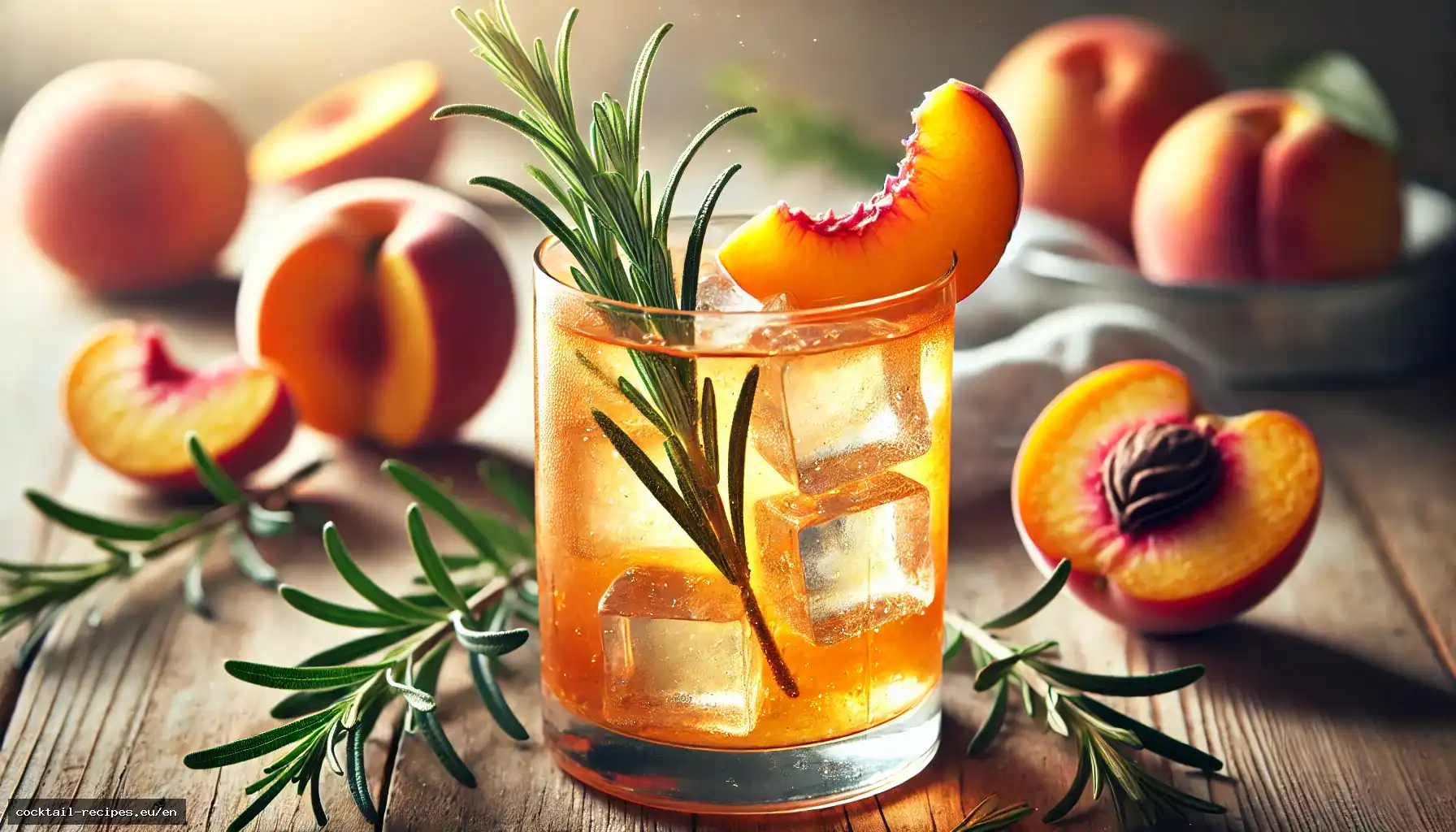 Rosemary Peach Iced Tea