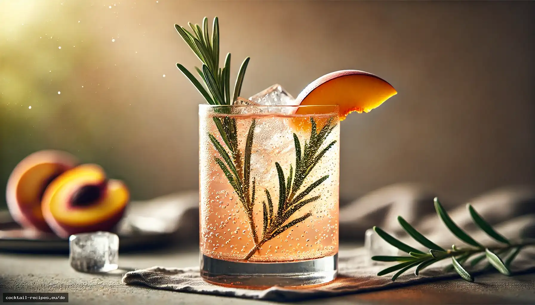 Rosmarin-Pfirsich-Ahorn-Fizz
