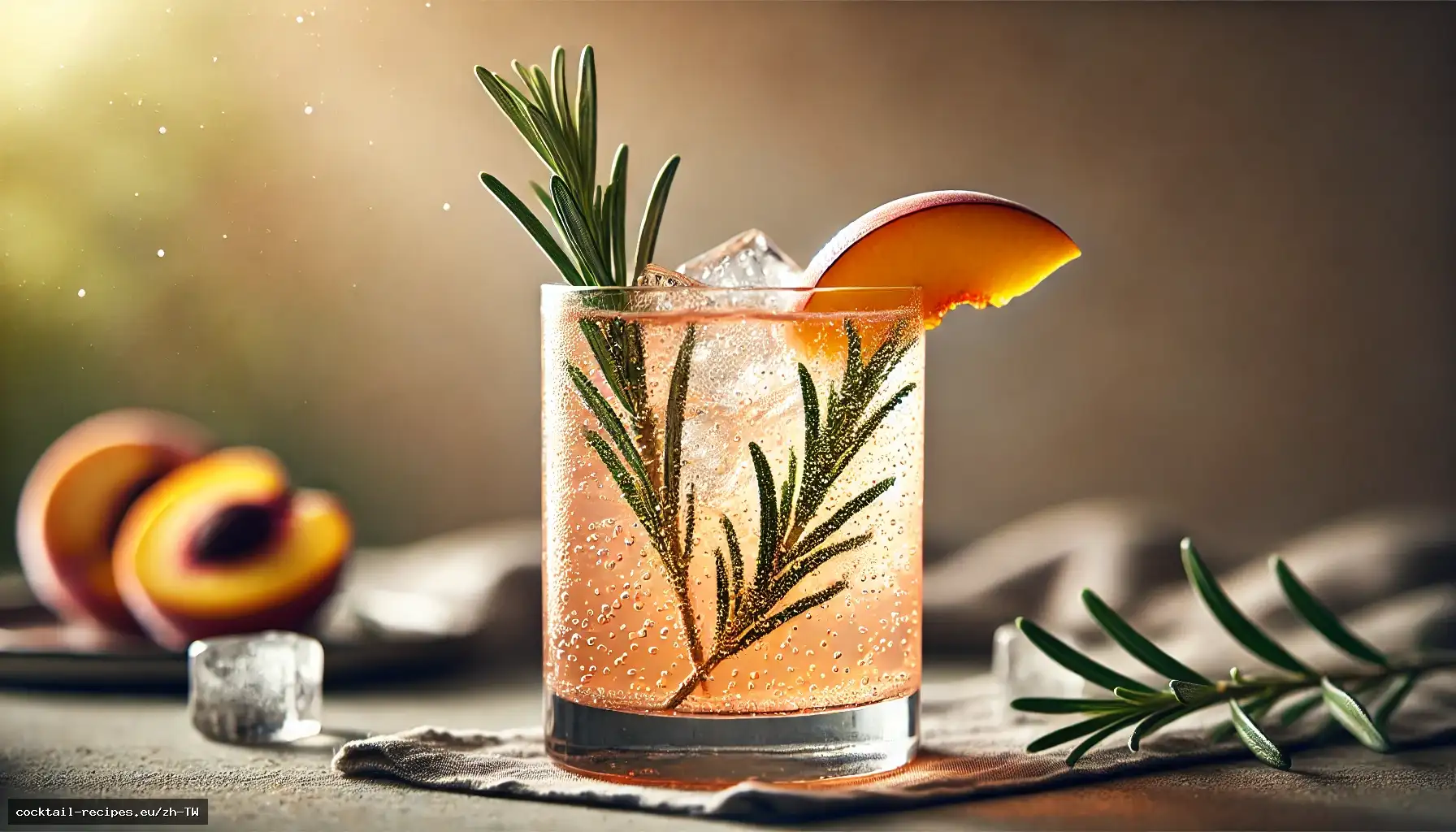 迷迭香蜜桃楓糖氣泡飲