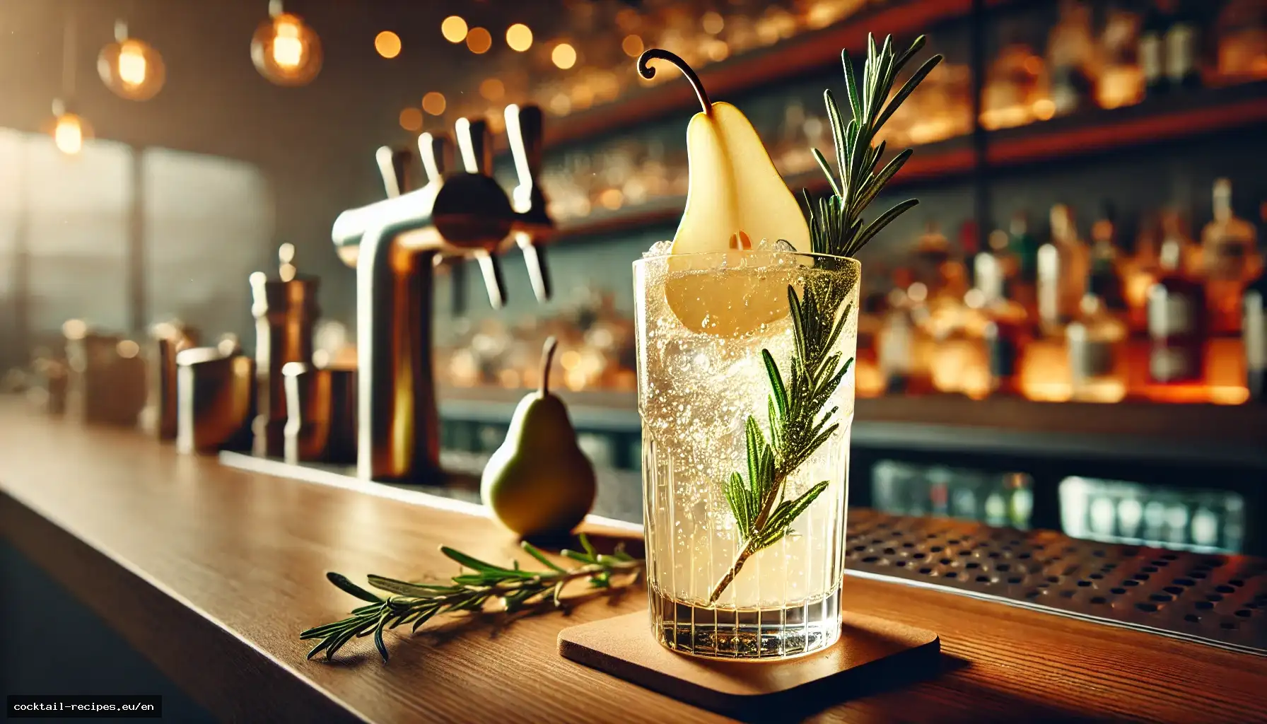 Rosemary Pear & Ginger Fizz