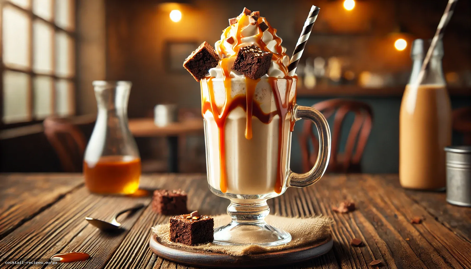 Salted Caramel Brownie Milkshake