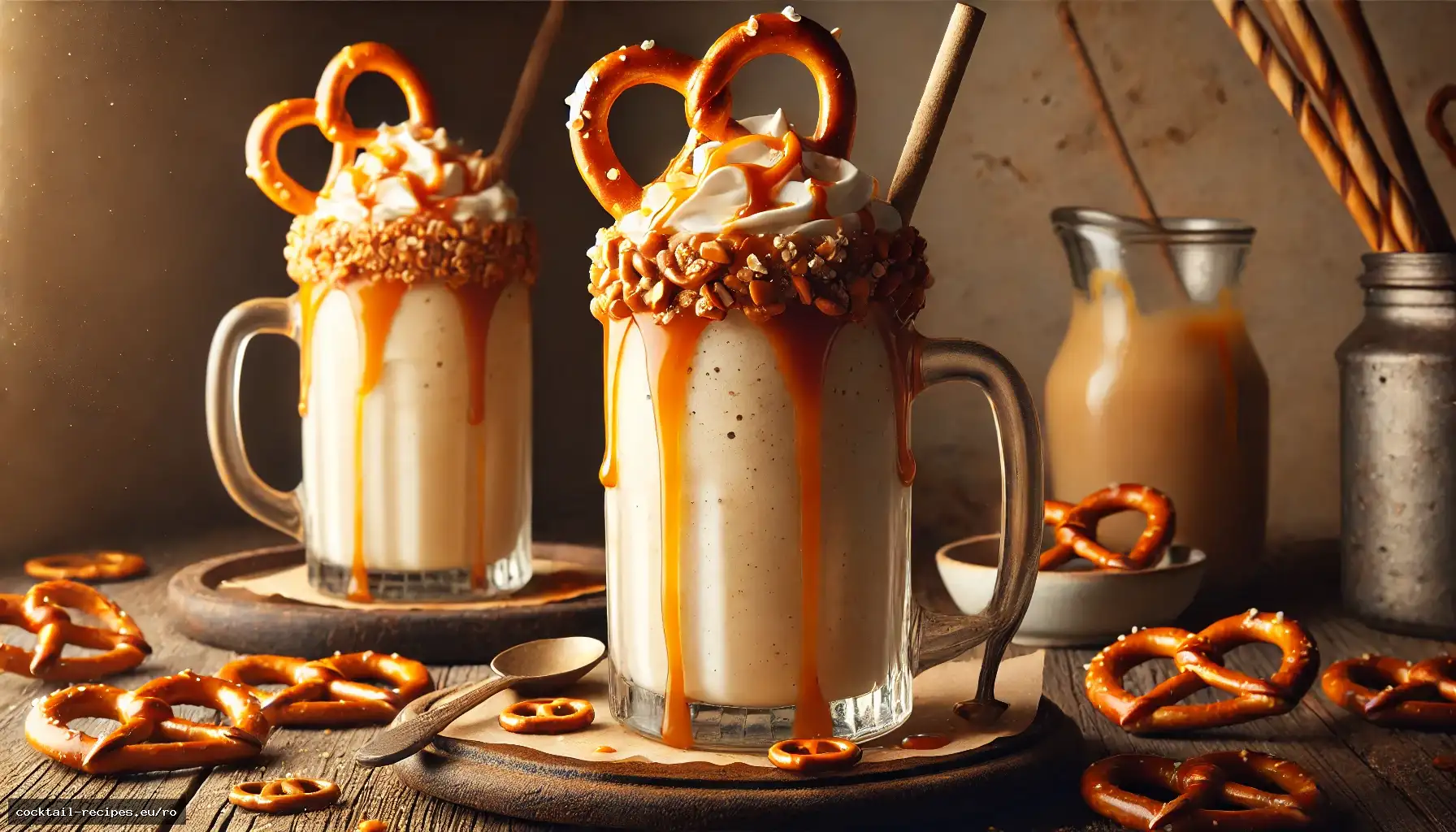 Milkshake cu Caramel Sărat și Covrigei