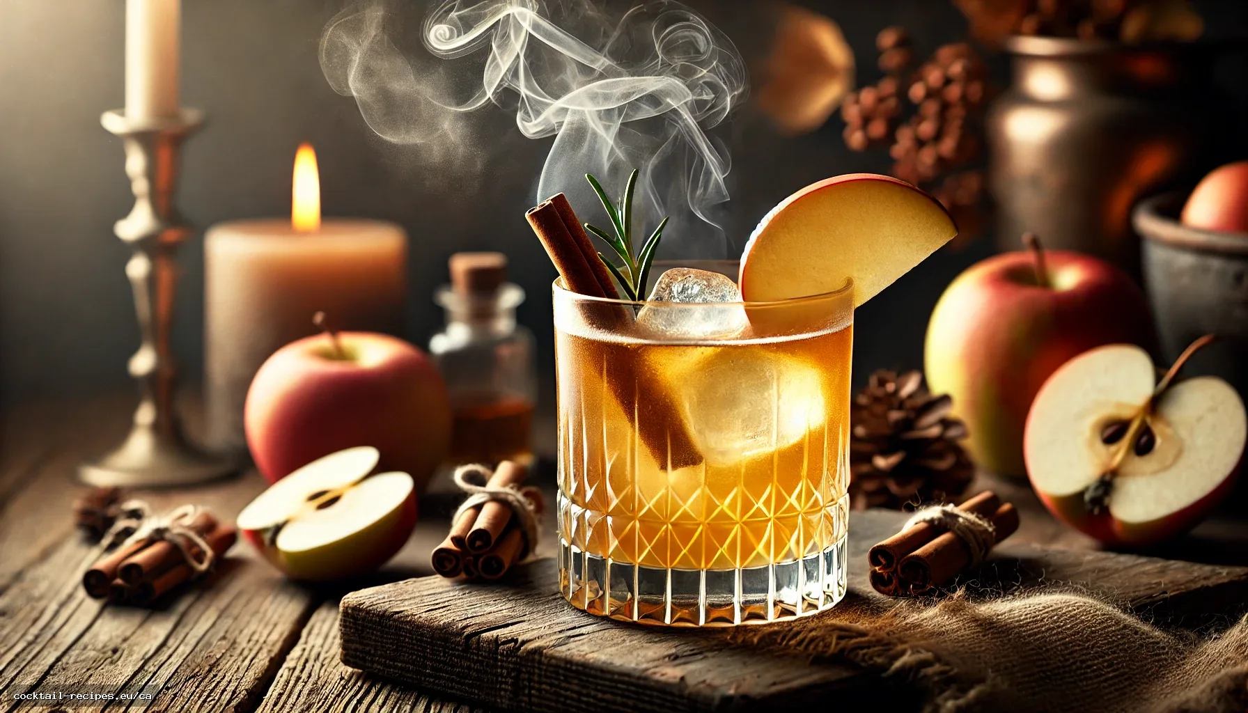 Mocktail de Cinamona Fumat i Poma