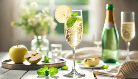Kupliva omena-seljankukka mocktail