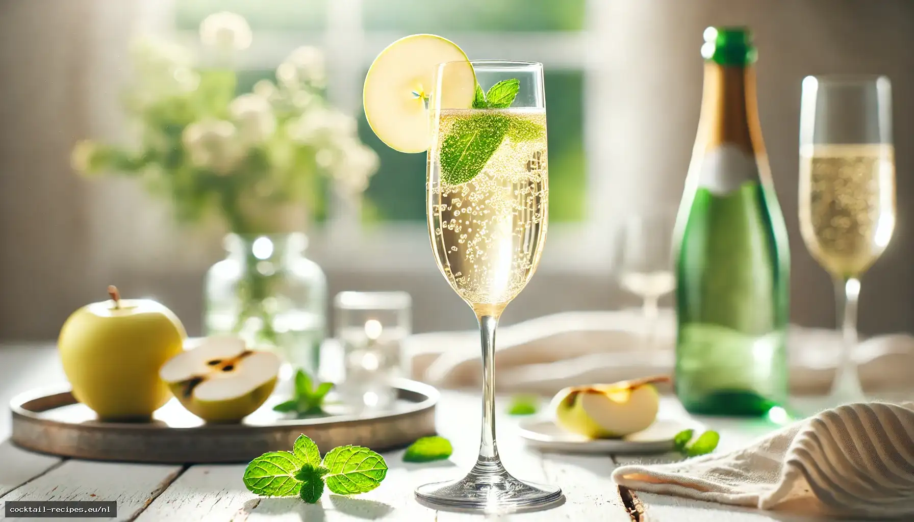 Bruisende Appel-Vlierbloesem Mocktail