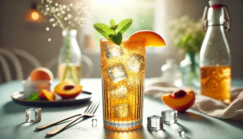 Sparkling Oolong Peach Tea