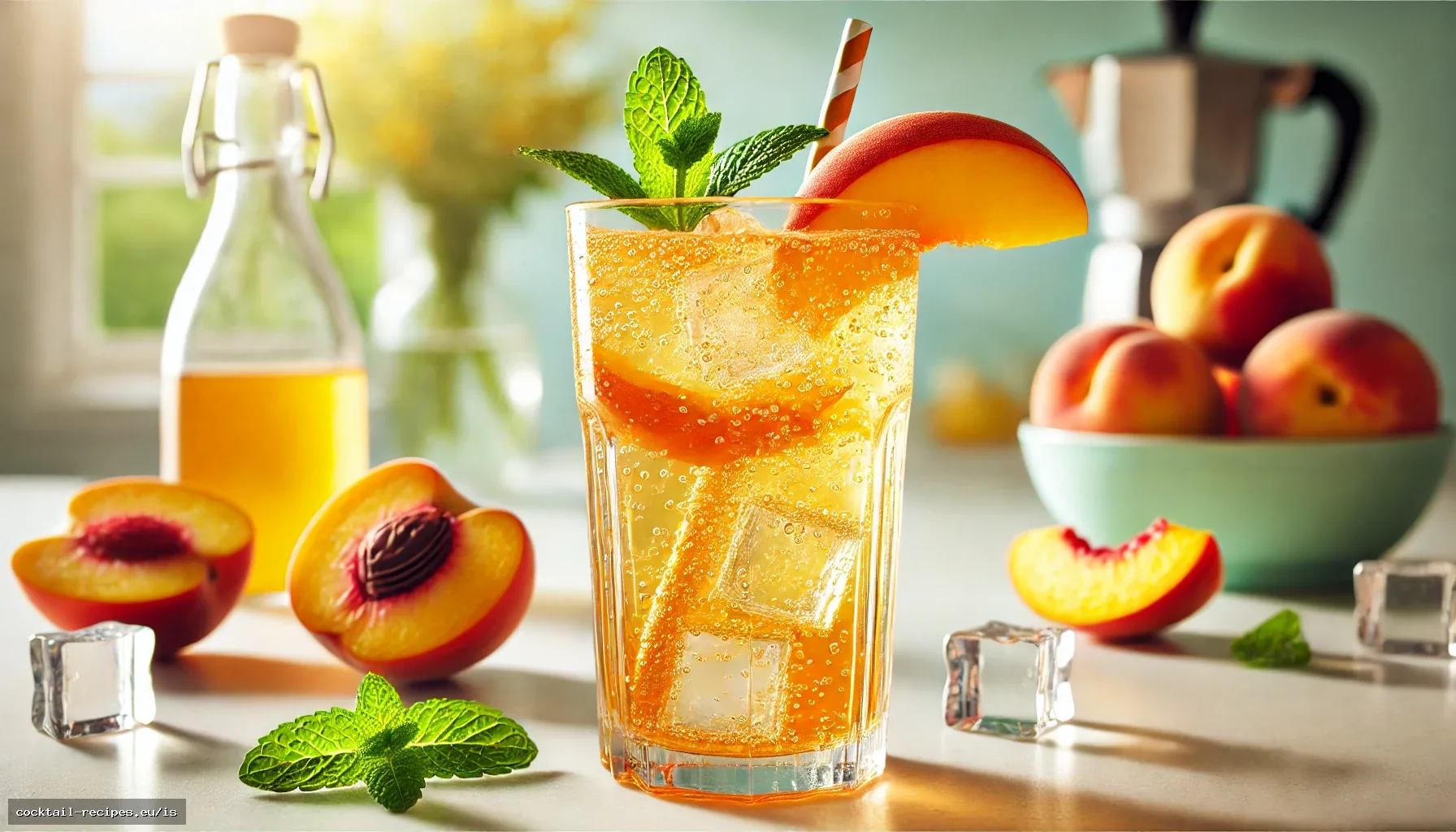 Sparkling Peach Iced Tea