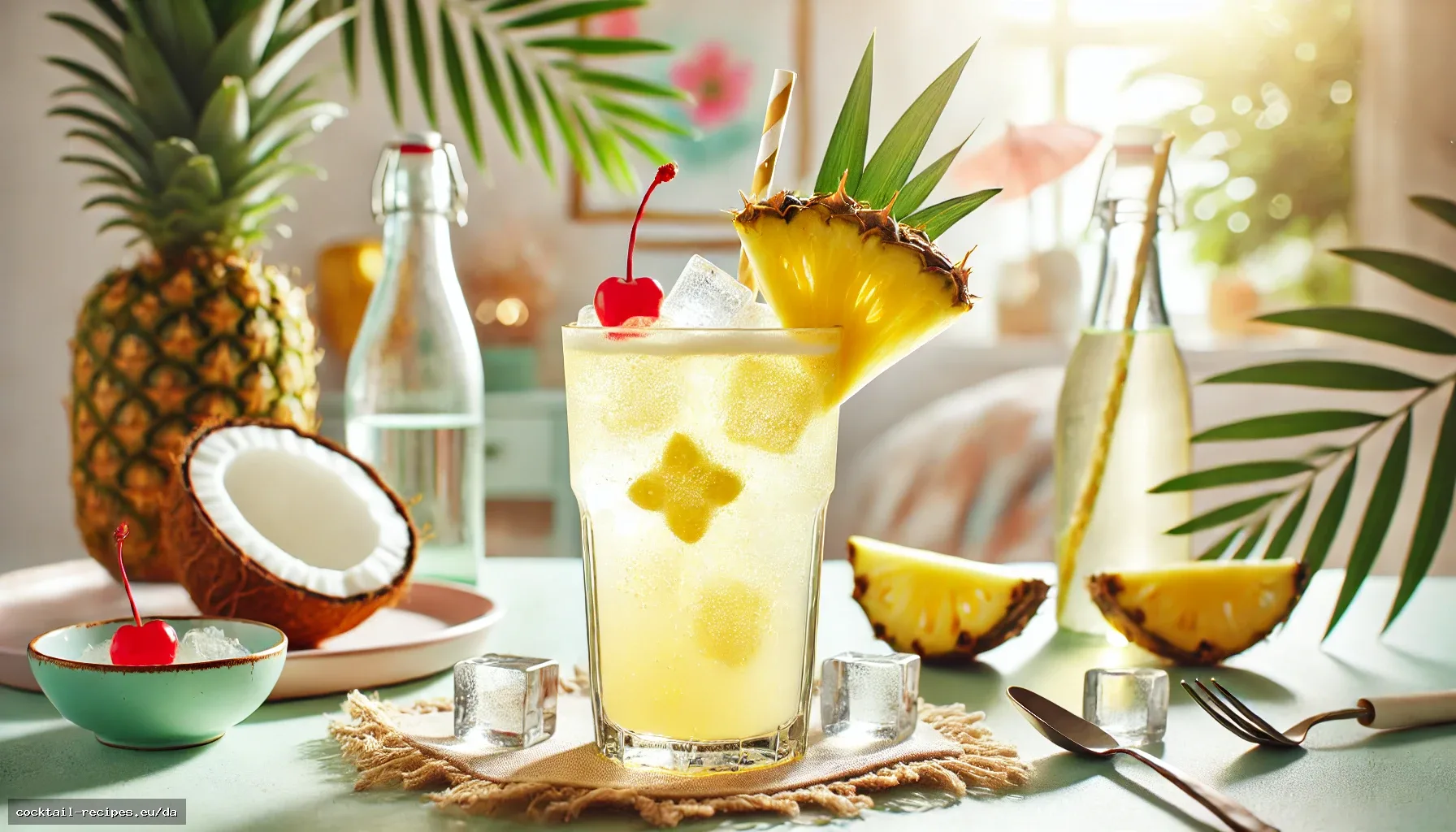 Sprudlende Ananas Kokos Køler