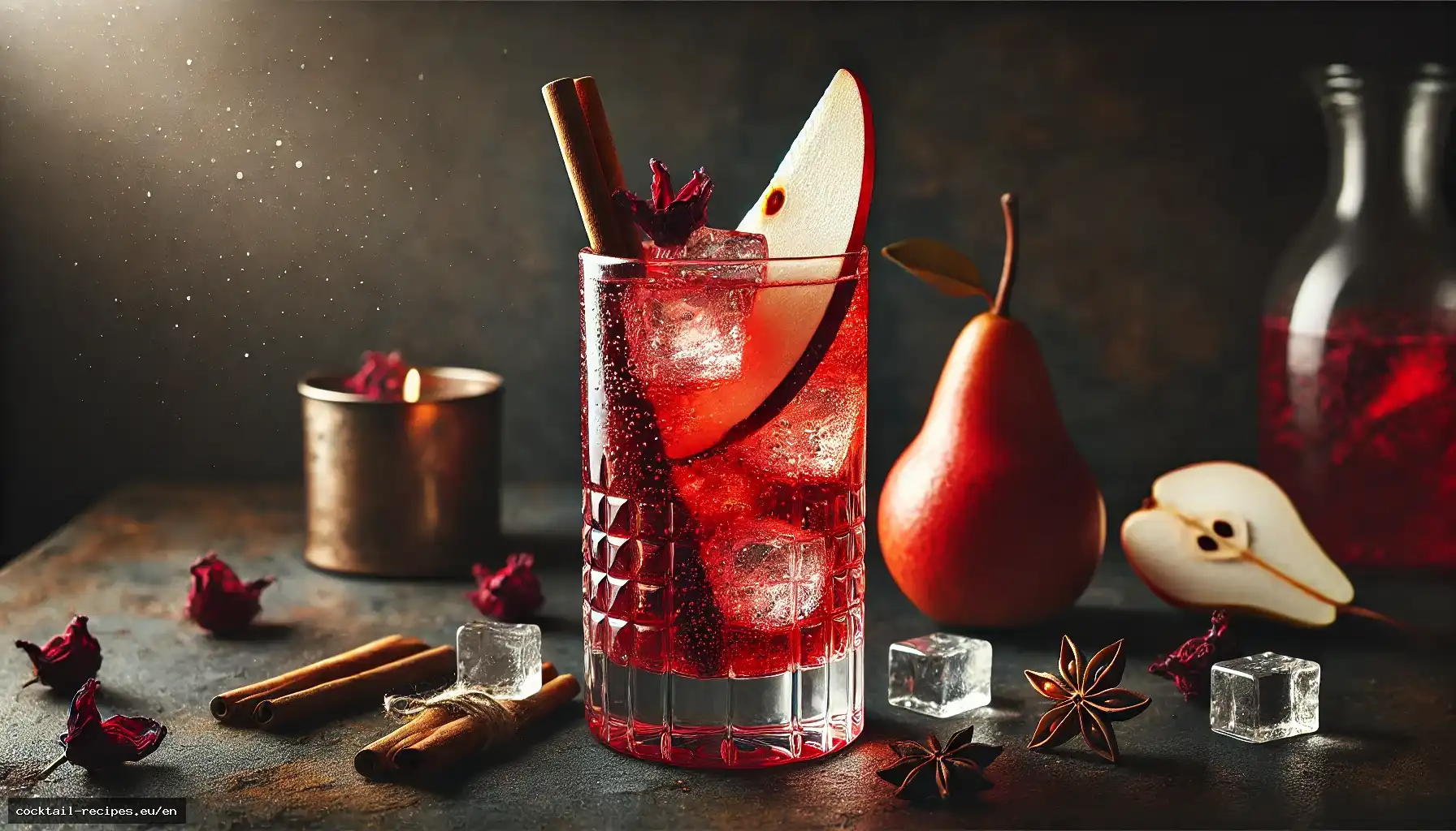 Spiced Hibiscus & Pear Shrub