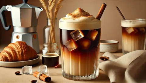 Spiced Maple Cold Brew with Oat Milk Foam