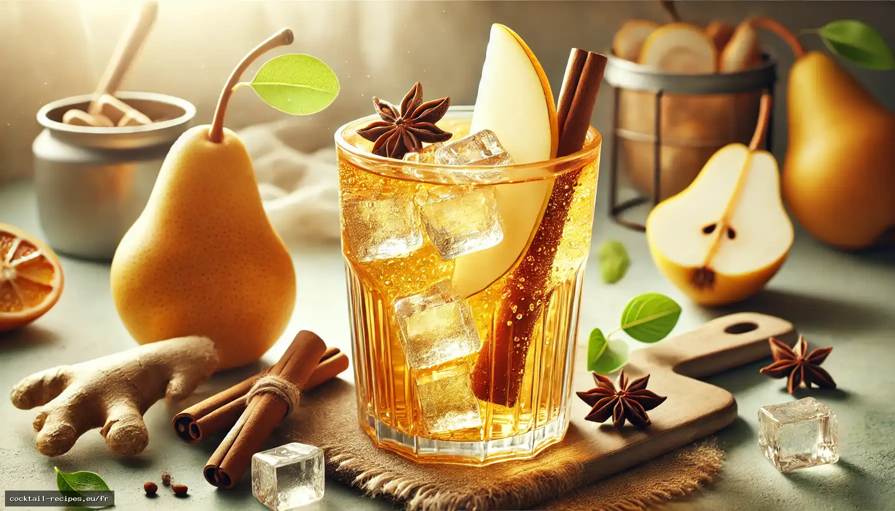 Thé Glacé Épicé à la Poire & au Gingembre