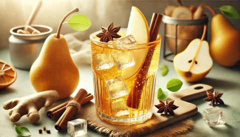 Baharatlı Armutlu & Zencefilli Soğuk Çay