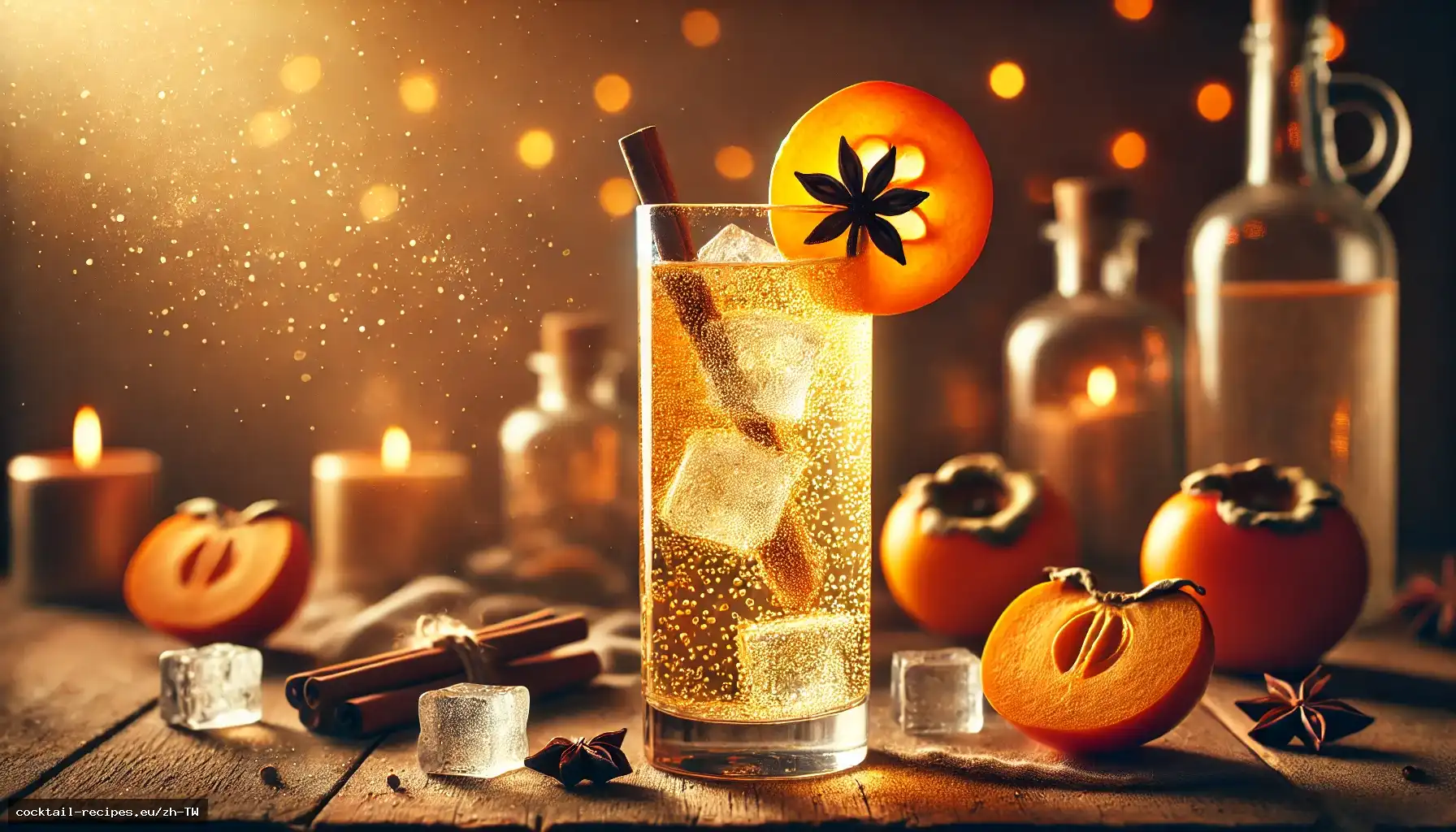 香料甜柿氣泡飲