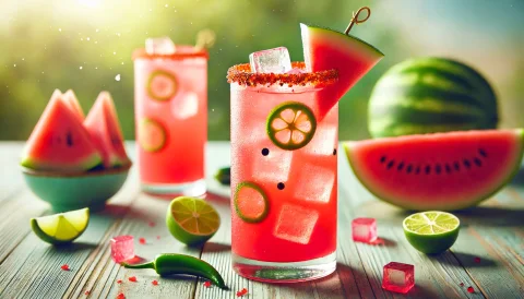 Spicy Watermelon Agua Fresca