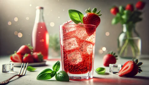 Strawberry Balsamic Shrub Sparkler