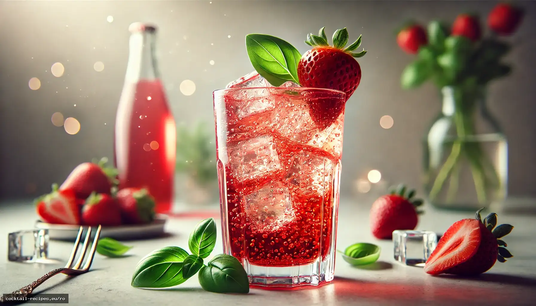 Sparkler cu Shrub de Căpșuni și Oțet Balsamic