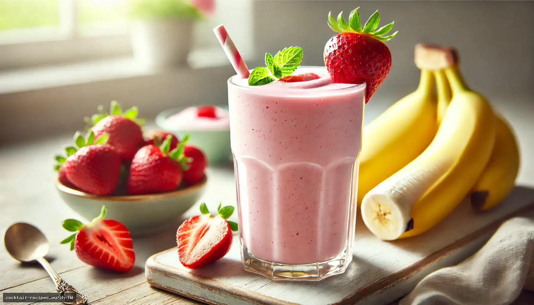 草莓香蕉思慕昔