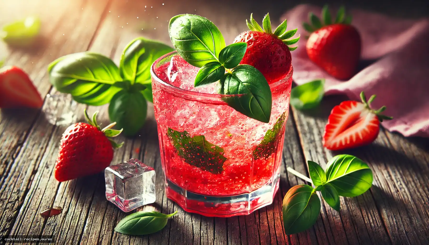 Mocktail Smash de Fresa y Albahaca