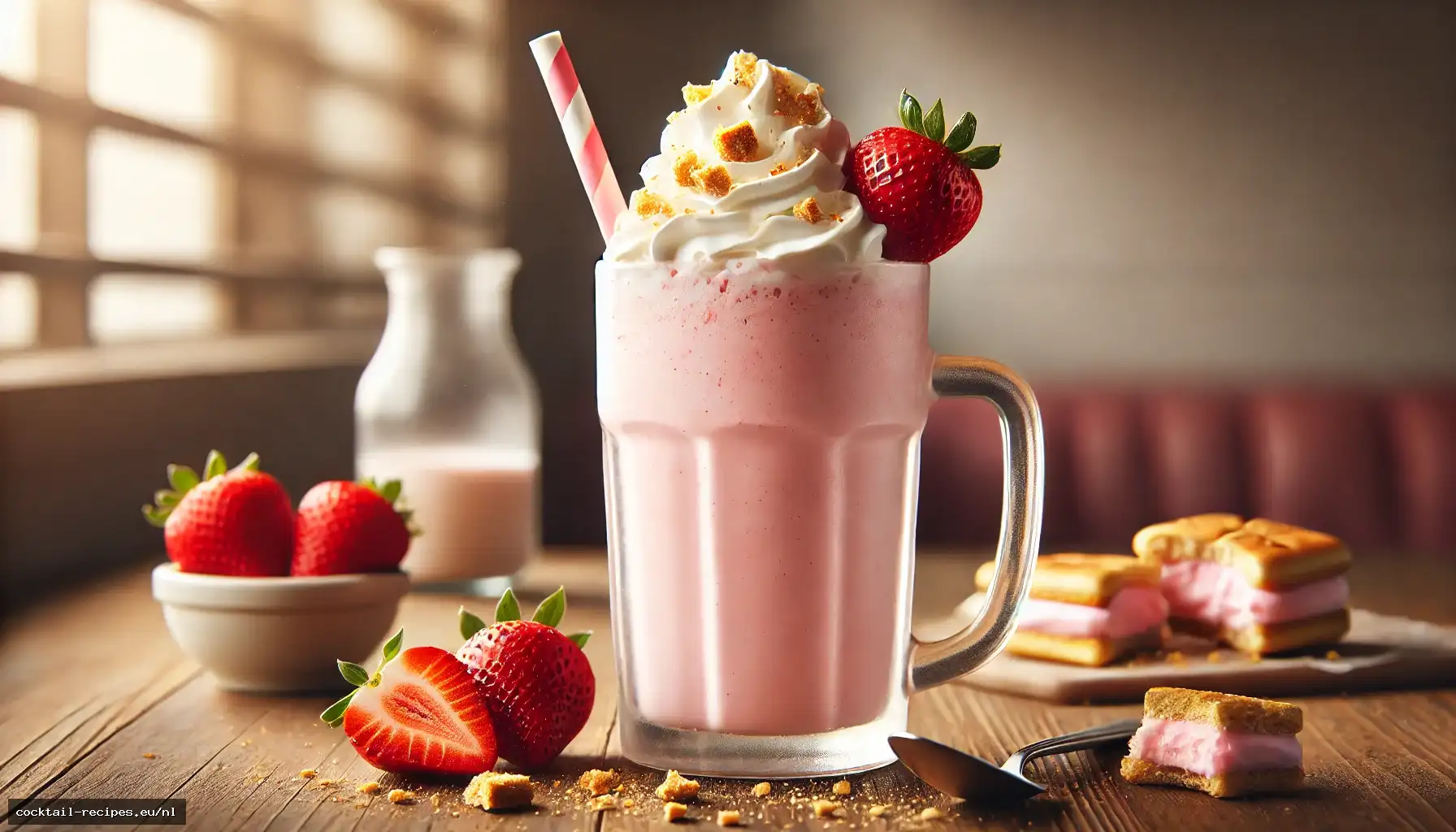 Aardbeien Cheesecake Milkshake