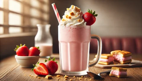 Jordgubbscheesecake Milkshake