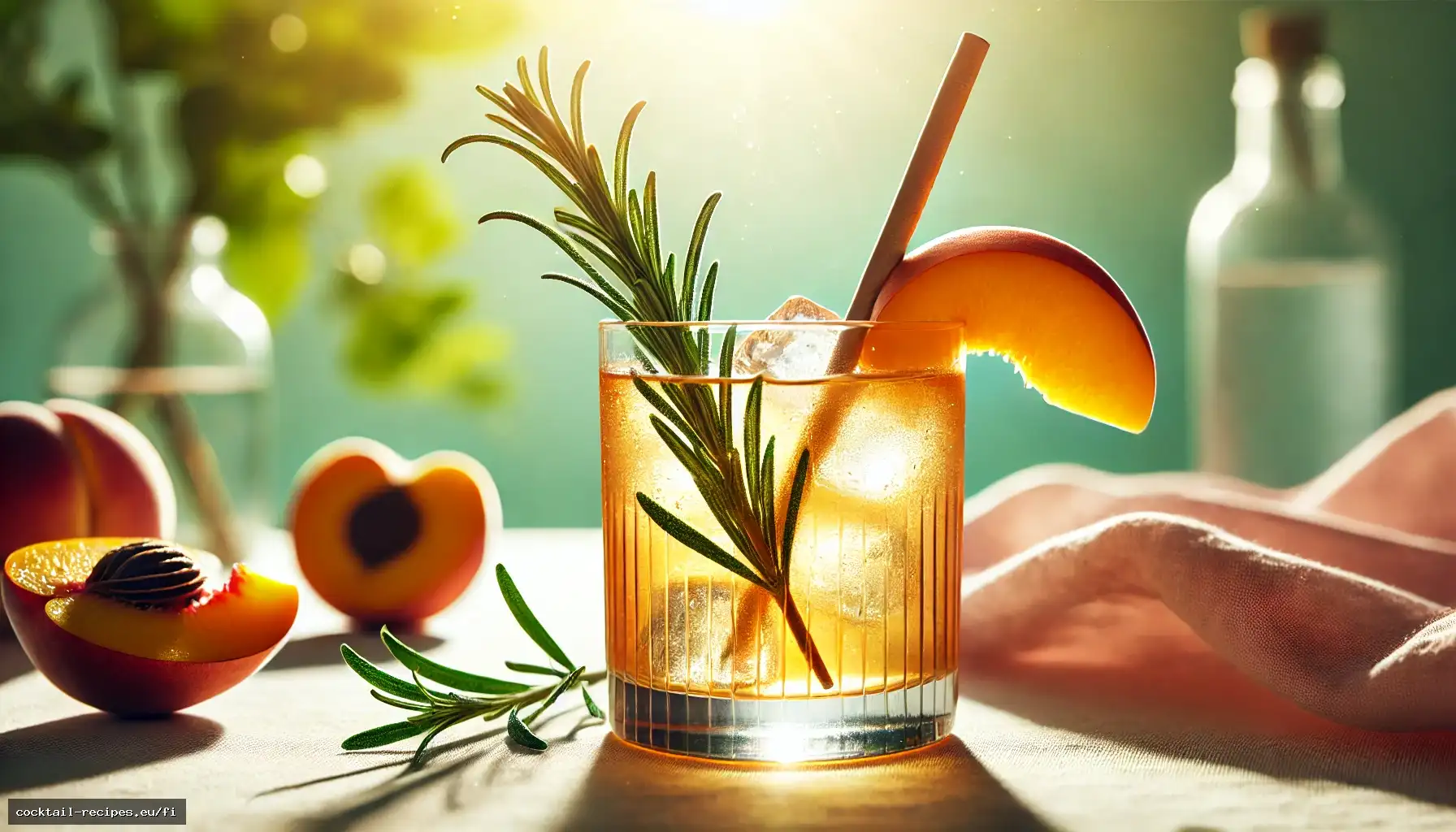 Auringon suutelema rosmariini-persikkapalmer