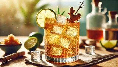 Refresco Gaseificado de Tamarindo e Gengibre