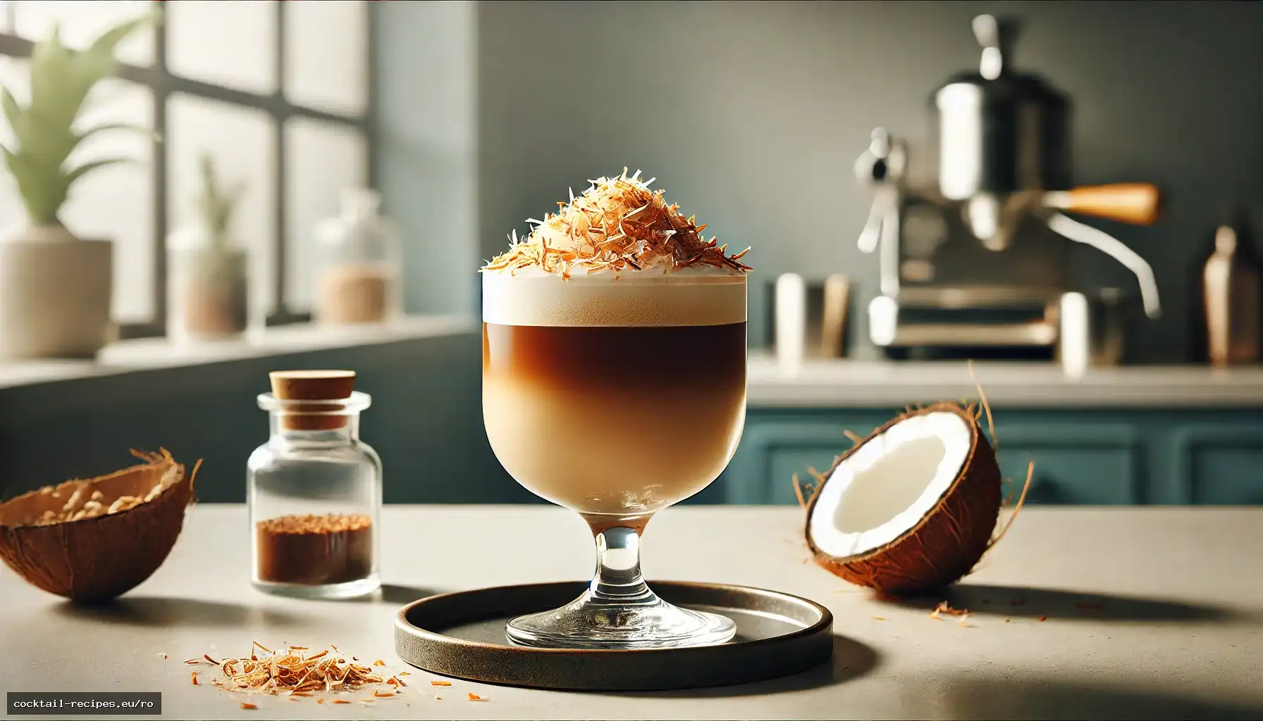 Shakerato cu cocos prăjit