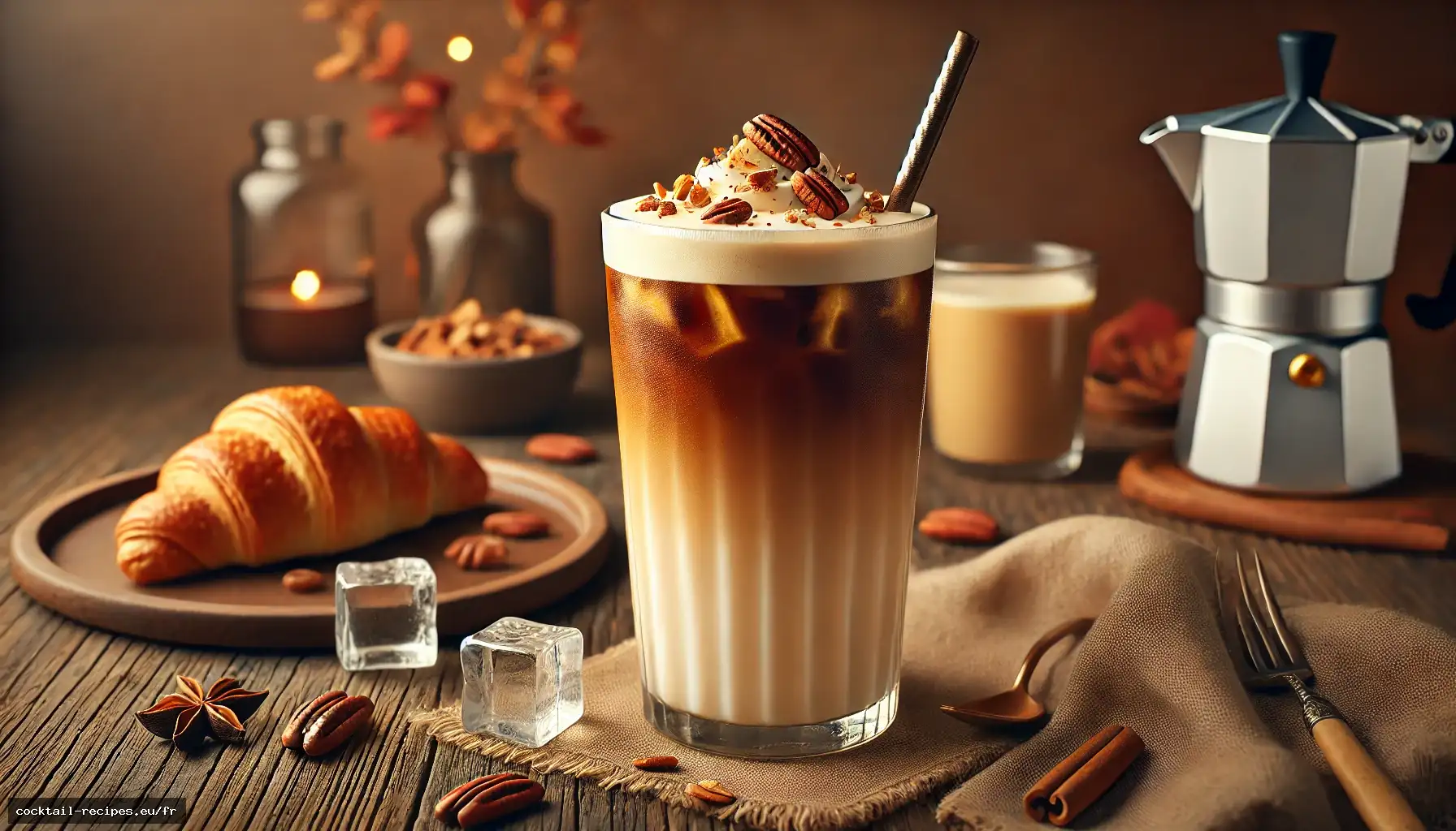 Espresso Shakerato aux Noix de Pécan Grillées et à l'Érable