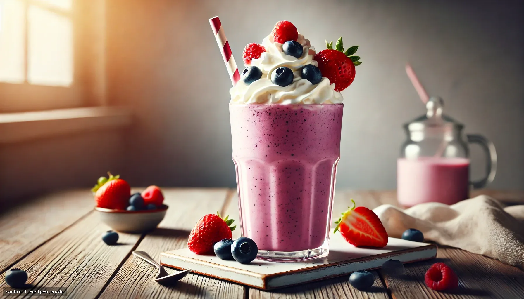 Milkshake med tre slags bær