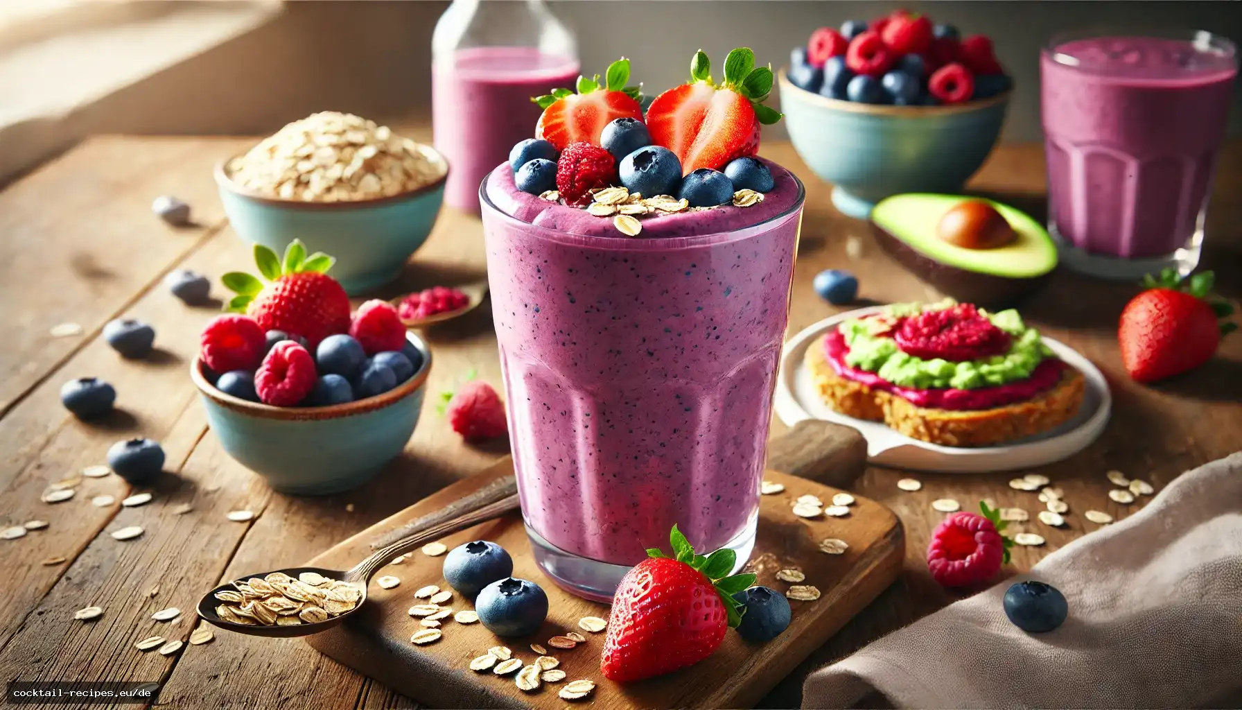 Drei-Beeren-Hafer-Smoothie