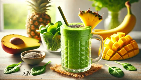 Trooppinen vihersmoothie