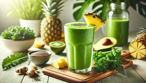 Tropical Kale and Ginger Smoothie