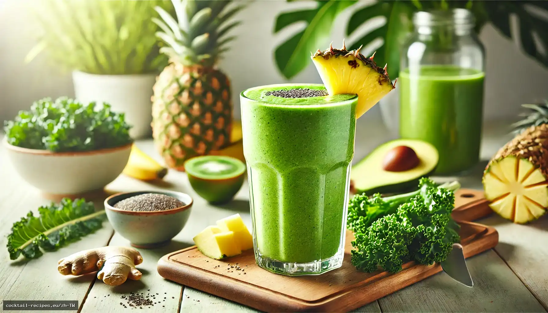 熱帶羽衣甘藍生薑冰沙