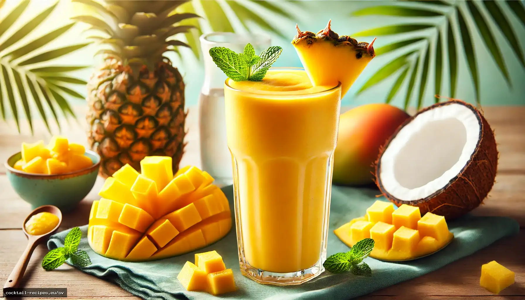 Tropisk Smoothie med Mango och Ananas
