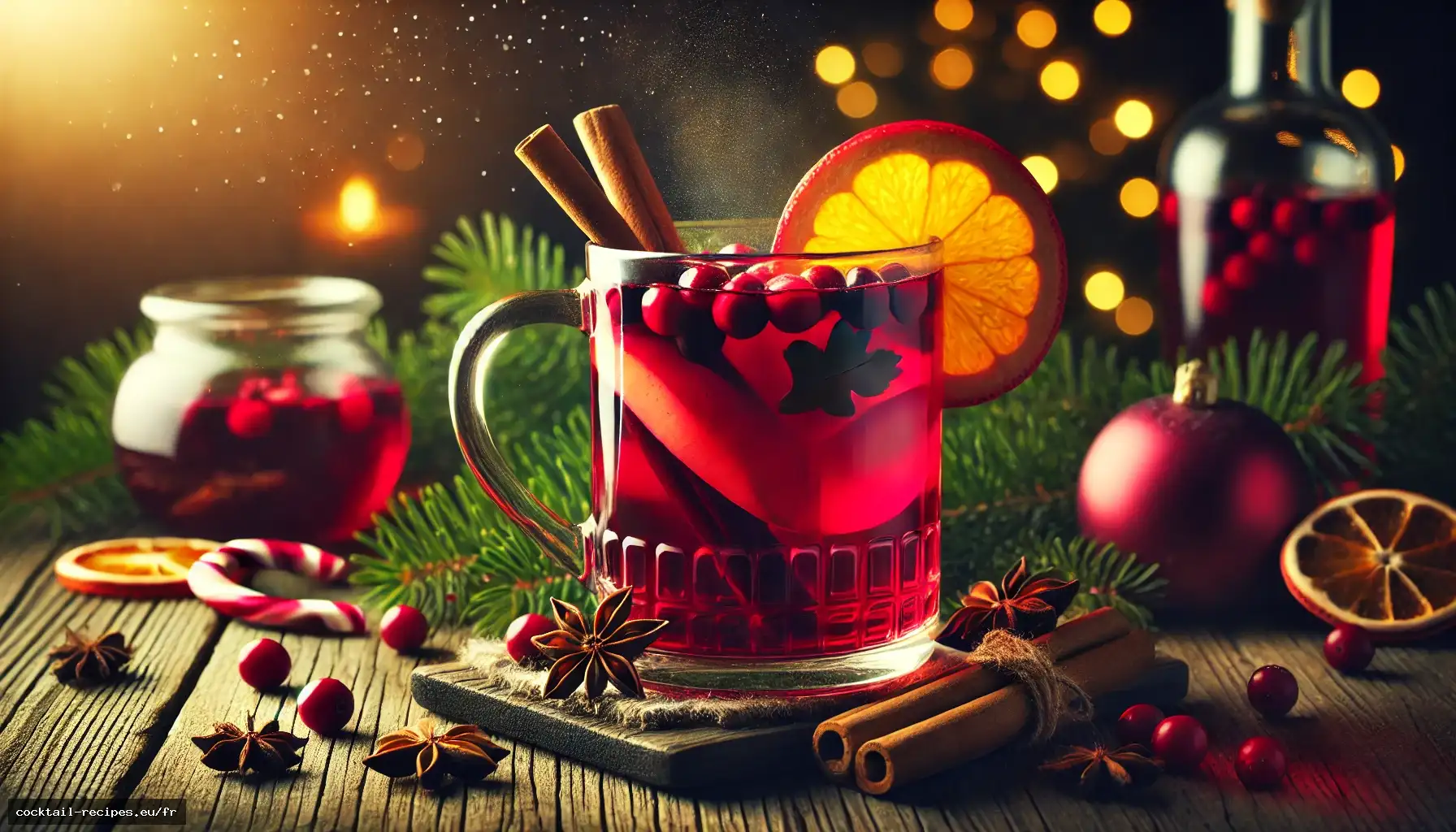 Punch Chaud Épicé à la Canneberge et à la Pomme