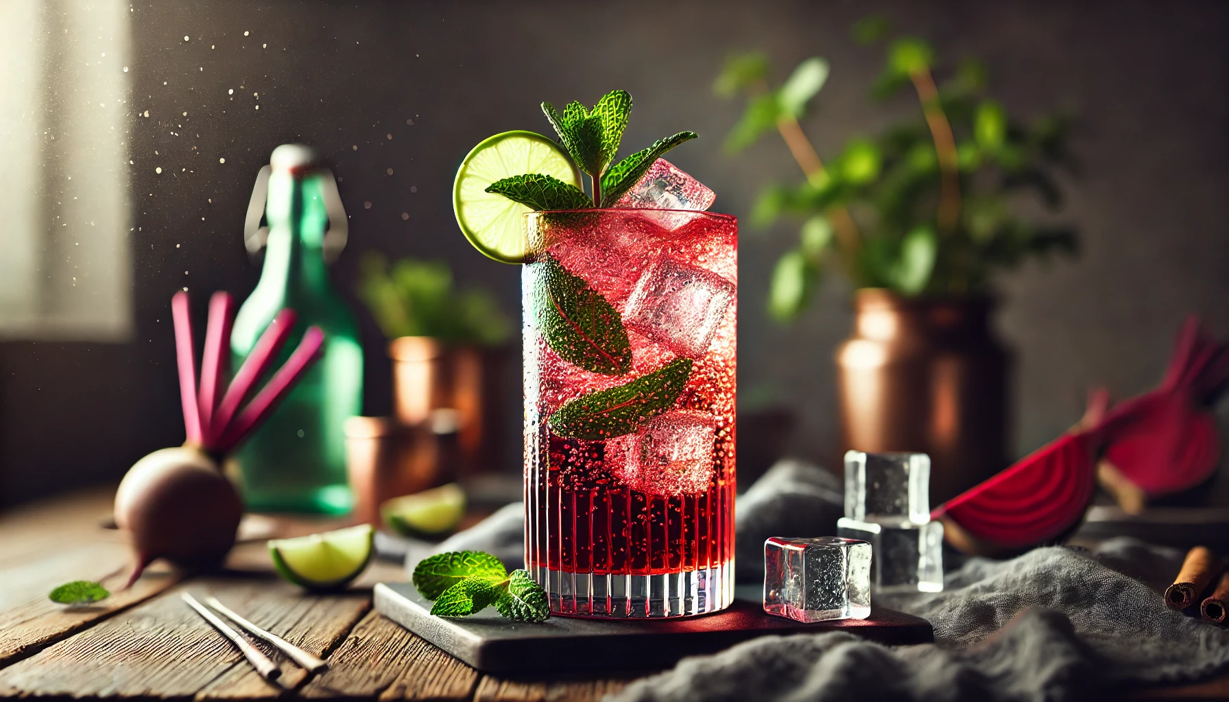 Buraczany Fizz Imbirowy