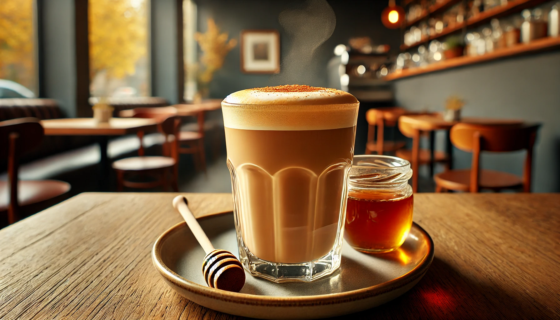 Cortado al Latte d'Avena con Miele e Cannella