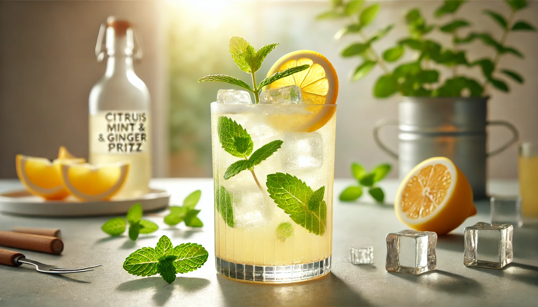 Spritz Cítrico de Menta y Jengibre