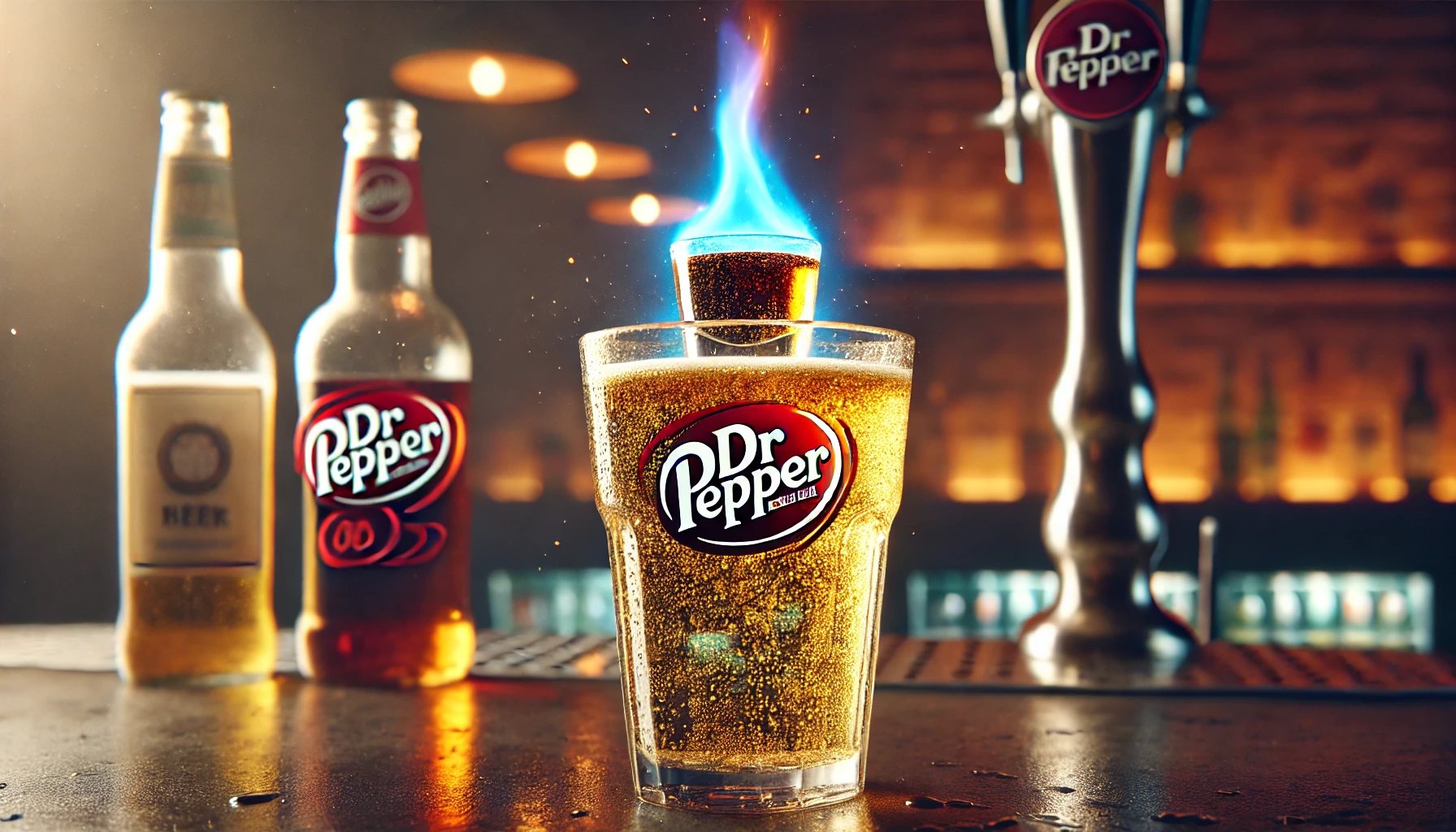 Flaming Dr. Pepper