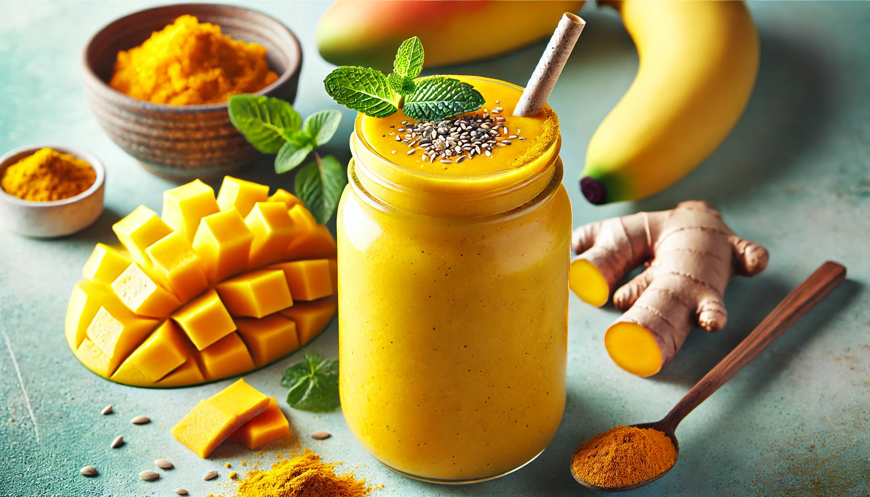 Frullato Dorato al Mango e Curcuma