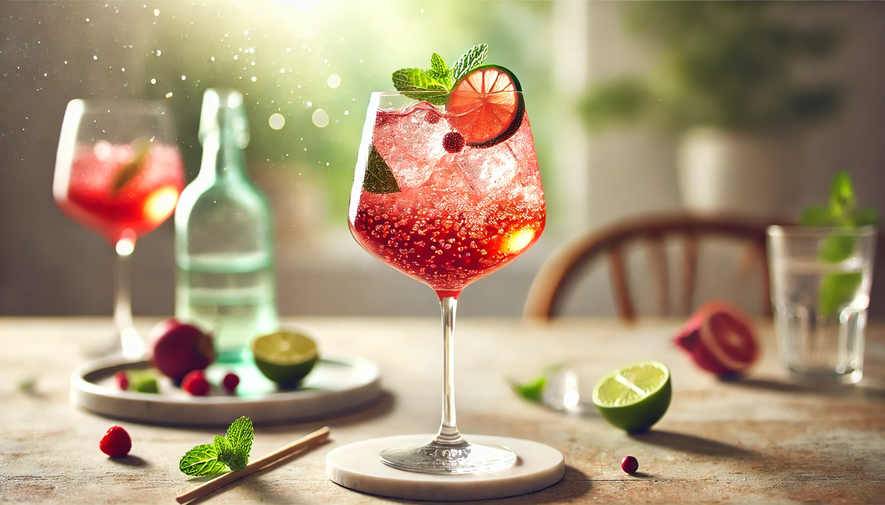 Spritz cu Hibiscus și Ghimbir