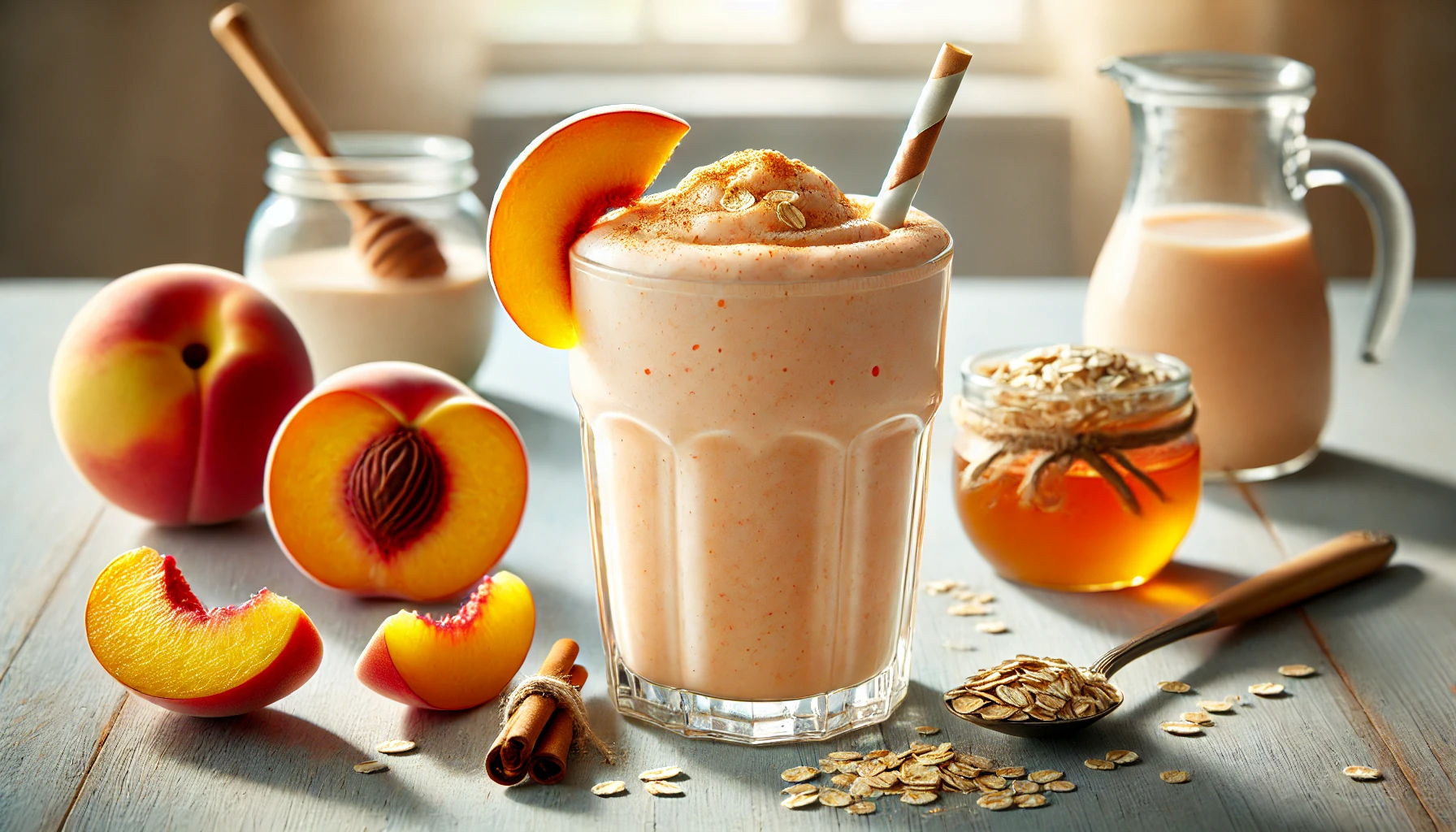 Frullato di Pesche, Panna e Avena